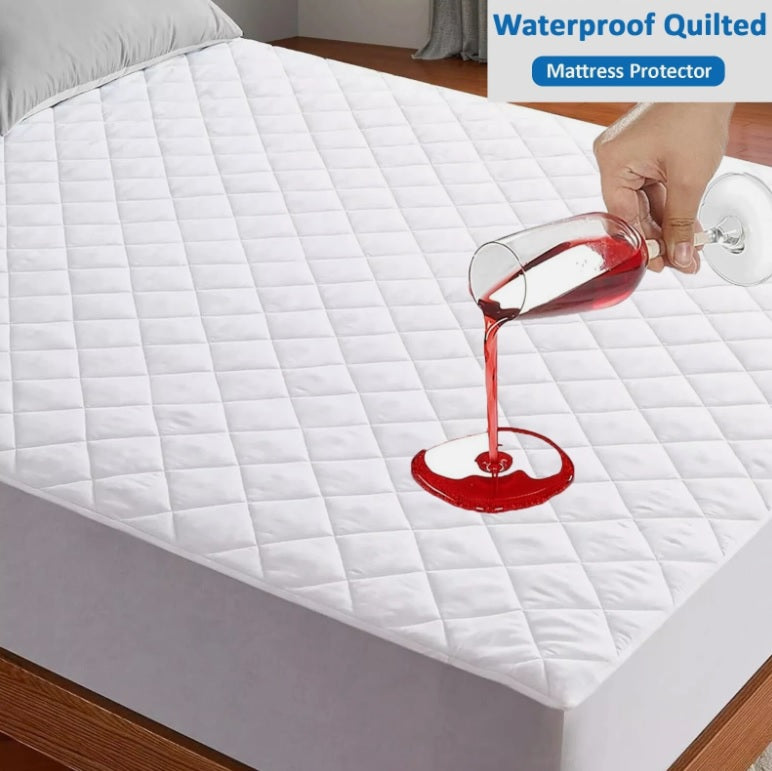 Extra Deep Quilted Waterproof Matress Mattress Protector Fitted