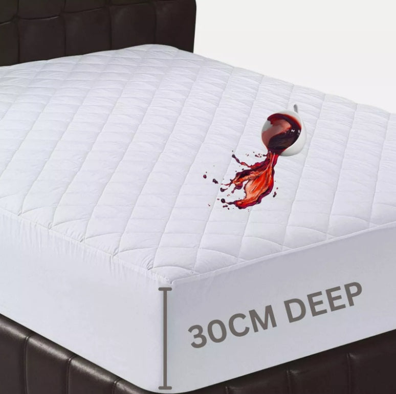 Extra Deep Quilted Waterproof Matress Mattress Protector Fitted