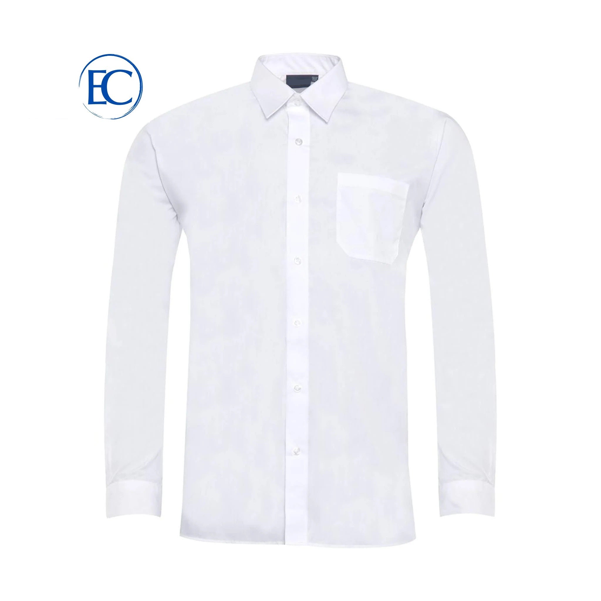 Plain Boys Full Sleeved Shirt - White (Single)