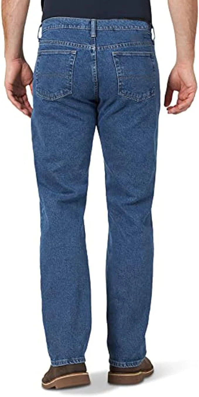 Mens Jeans Straight Leg Regular Fit Heavy Denim Trouser Pants